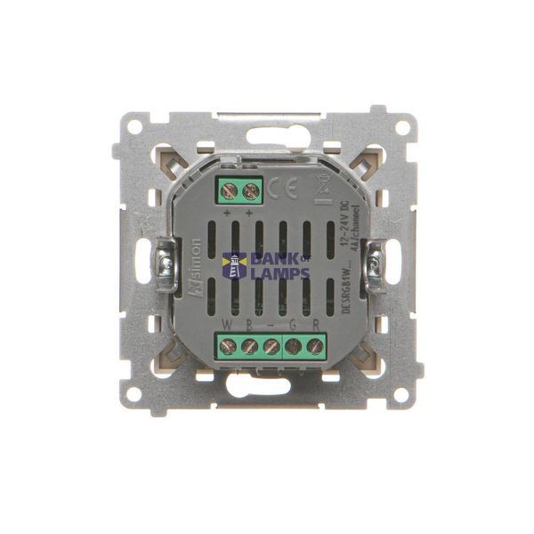 R-TV-SAT pass through aerial socket, (module), Simon 24, IP20/IP44, black matt image 1