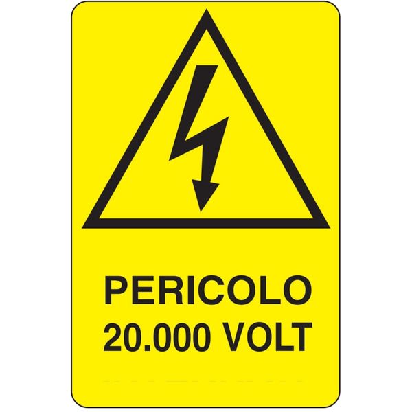 Rectangular danger sign - 330 x 500 mm image 1