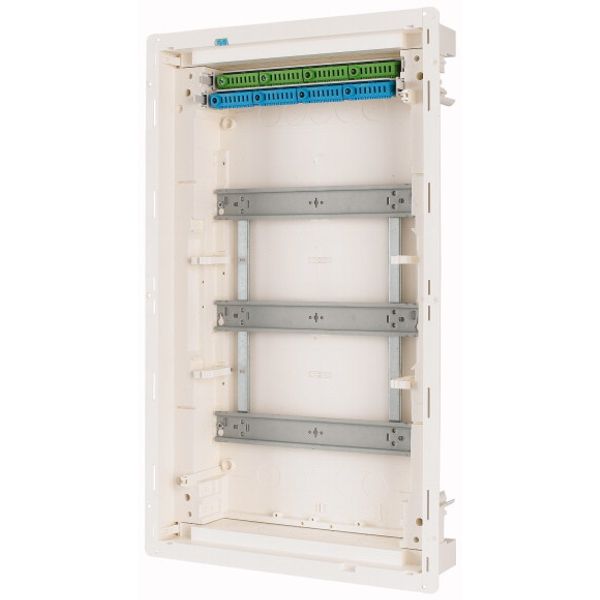 KLV-36HWP-F Hollow wall compact distribution board, 3-rows, flush sheet steel door image 3