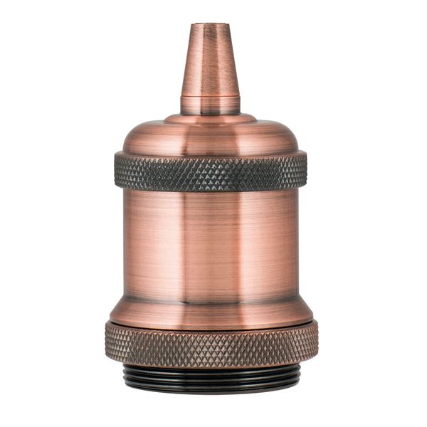 Retro Lampholder Alu E27 Compl. Copper Antique image 1