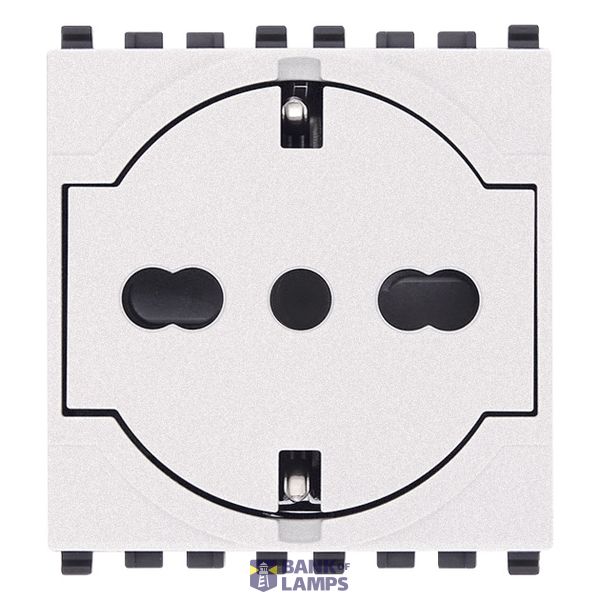 Flat 2P+E P40 Universal outlet white image 1