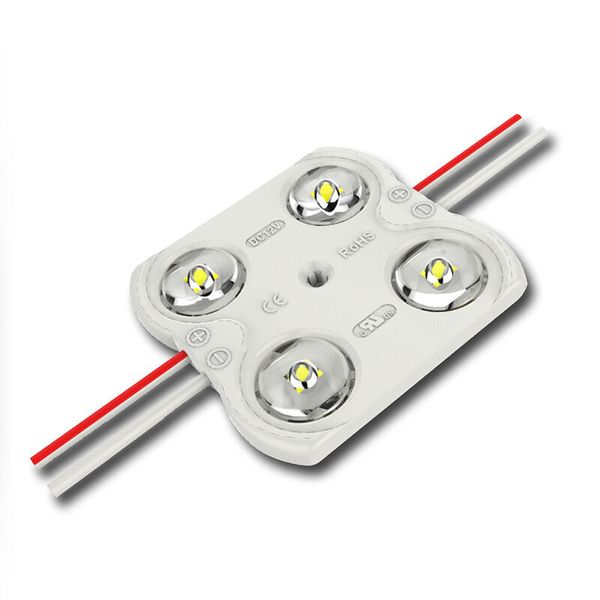 LED module 4x SMD2835, 1.6W, 12V, 133mA, 6550K, 170°, IP65 image 1