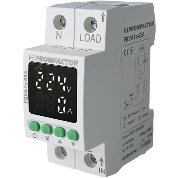 Single-phase voltage and current monitoring relay FRVA1S-63A image 1