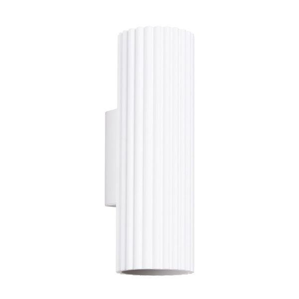 OBLONG WALL LAMP TOP BOTTOM WHITE CARBON WITH 2XGU10 THREAD image 1