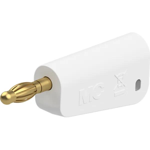 4 mm plug, screw connection, 1.0 mm², white, 64.1041-29 image 1