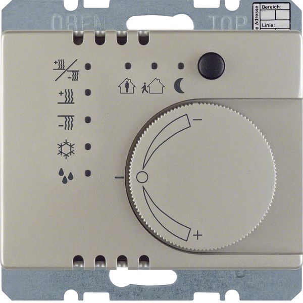 Thermostat with push-button interface, Arsys, stainless steel, lacquer image 1