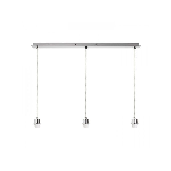 MORE 80 pendant ceiling base matt nickel 230V LED E27 3x15W image 1