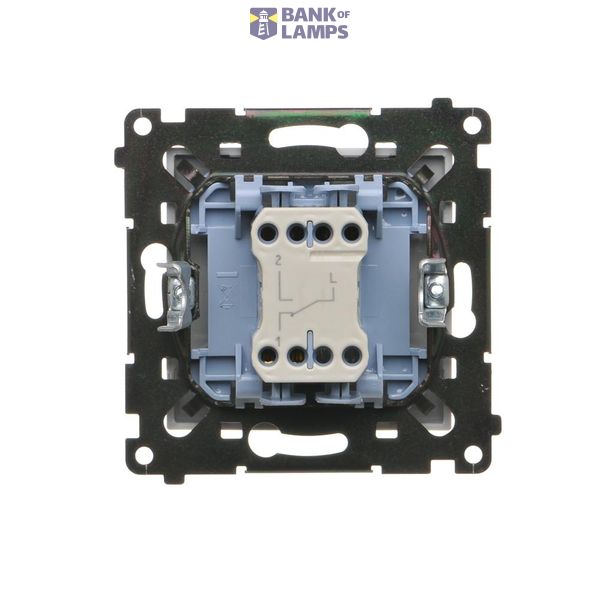 R-TV-SAT pass through aerial socket, (module), Simon 24, IP20/IP44, graphite mat image 1