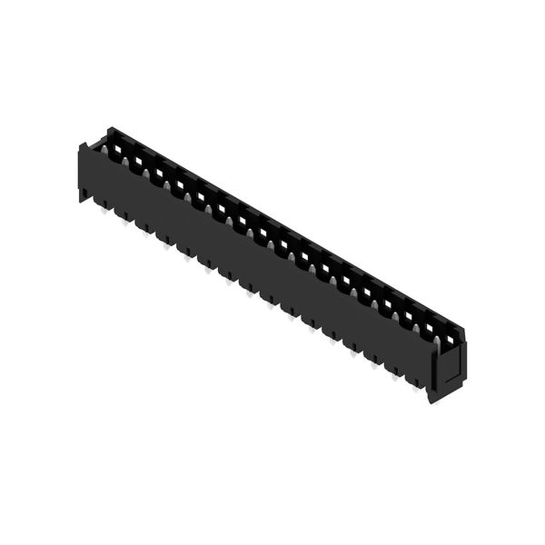 PCB plug-in connector, male header, Dovetails for fixing blocks, THT solder connection, 5.08 mm, Number of poles: 17, 180°, Solder pin length (l): 3.2 mm, tinned, black, Box image 2