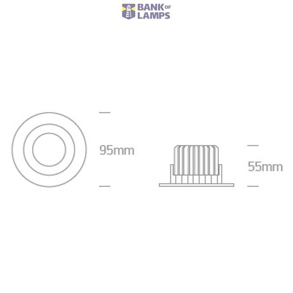WHITE 7W WW IP20 60deg 230V image 2
