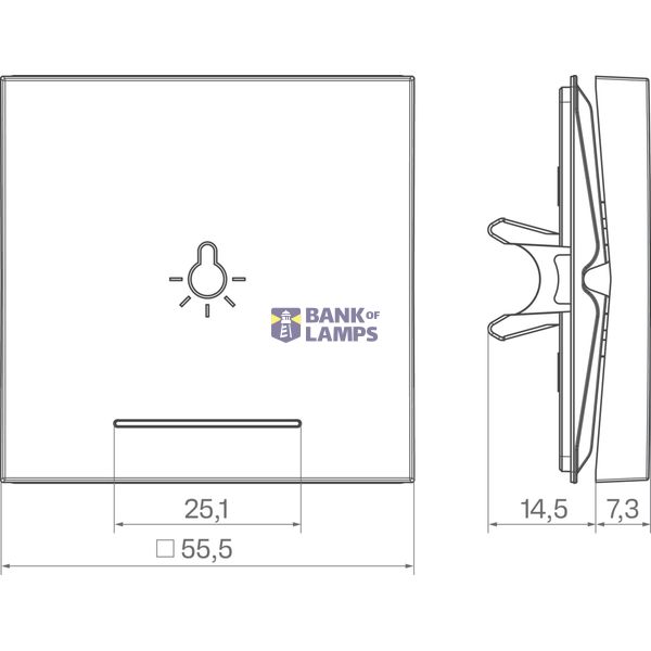Rocker single with light symbol print, clear lens, A.x/C.x, matte black image 2