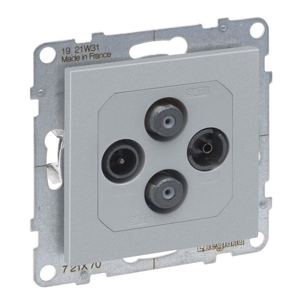 TV-R-SAT-SAT MALE STAR 2 CABLES ALUMINIUM image 1