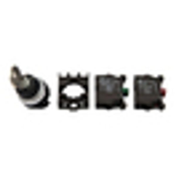 Set of Key operated Button 2 positions Latching , 1NO + 1NC image 2