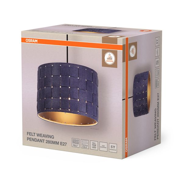 DECOR FELT WEAVING PEND 280 E27 DG OSRAM image 2