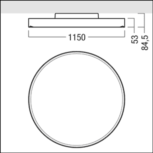 ONDA2 A D1150 LED14000-940Z LDE WH - Circular luminaire image 3