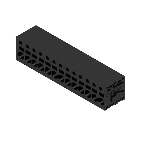 Printed circuit board terminals, 5.00 mm, Number of poles: 13, 90°, Solder pin length (l): 3.5 mm, tinned, black, PUSH IN without actuator, Clamping range, max. : 2.5 mm², Box image 2