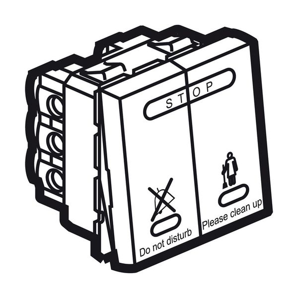 Hotel bedroom call indicator - internal control unit - 2 modules - white image 1