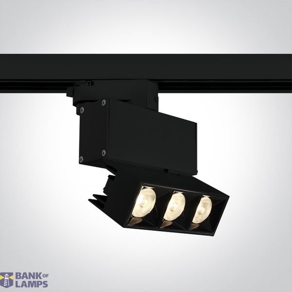 BLACK TRACK LIGHT ADJUSTABLE 12W WW 38deg IP20 230V image 1