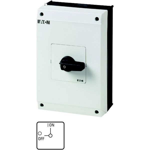 T5B-1-8200/I4 On-Off switch, T5B, 63 A, surface mounting, 1 contact unit(s), 1 pole, with black thumb grip and front plate image 2