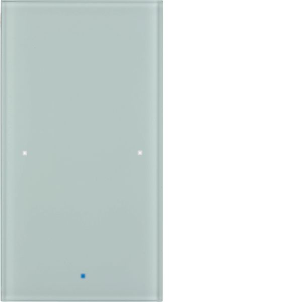 KNX glass sensor 1gang comf, intg bus coupl. unit, KNX-TS sensor, glas image 1