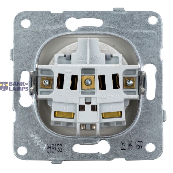Pin socket outlet, cage clamps, silver image 2