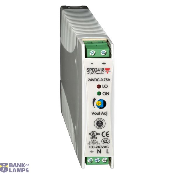 Switch-mode Power Supply 24VDC 0.75A 18W image 1