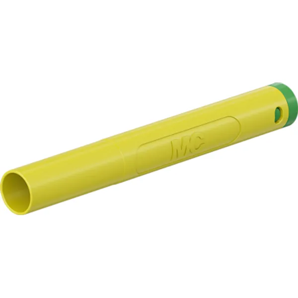 4 mm plug, crimp connection, 2.5 mm², CAT II/CAT III, yellow/green, 66.2045-20 image 1