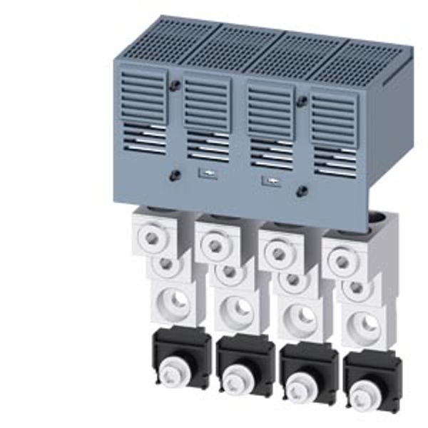 Circular conductor terminal Cu, 2 cables, 4 units, for 3VA5/6 400/600 image 1