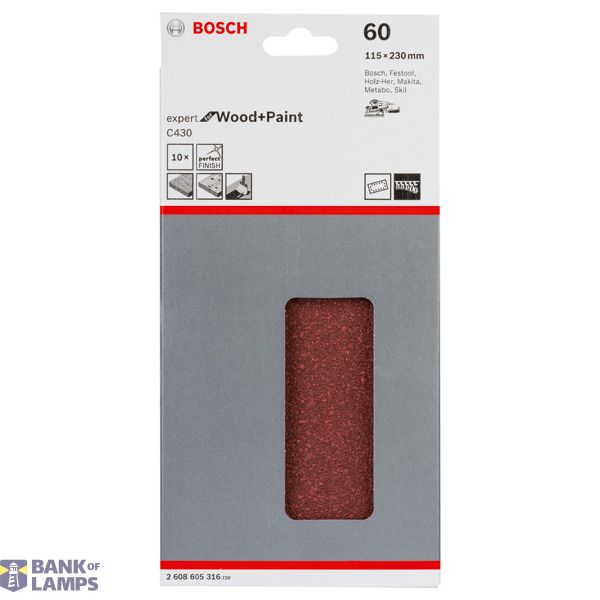C430 sanding sheet, pack of 10 115 x 230 mm, 60 image 2