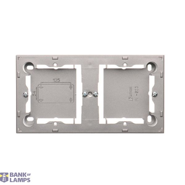 Double surface mounted box, Inox, metallized image 1