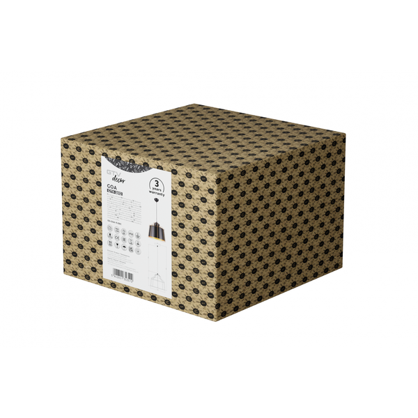 Ceiling fixture GOA ,3512, AC220-240V,50/60Hz,1*E27, IP20, Diameter 32 CM,single, black/gold image 3