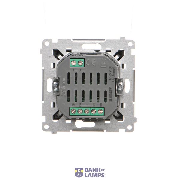 Single contact push button without pictogram, (module), Simon 24, IP20/IP44, 10AX, 10A, white image 1