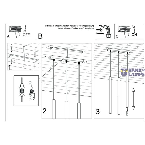 PASTELO 3L WOOD HANGING LAMP G9 3X8W IP20 image 9