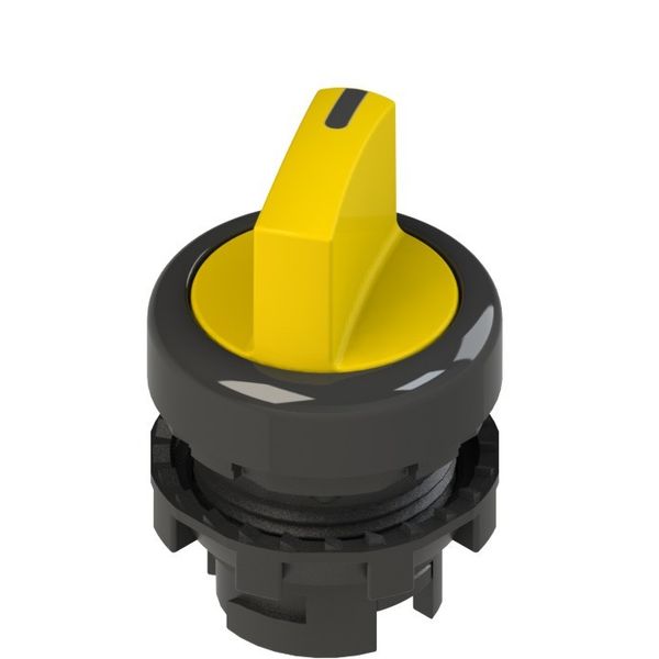 Illuminated short handle selector, 2 positions yellow with marking image 1
