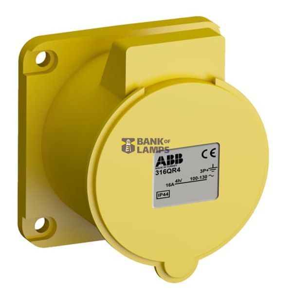 316QR4 Panel mounted socket image 1