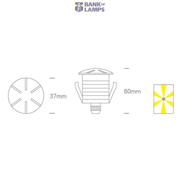 ALUMINIUM IP67 INGROUND 1W WW 350mA image 2