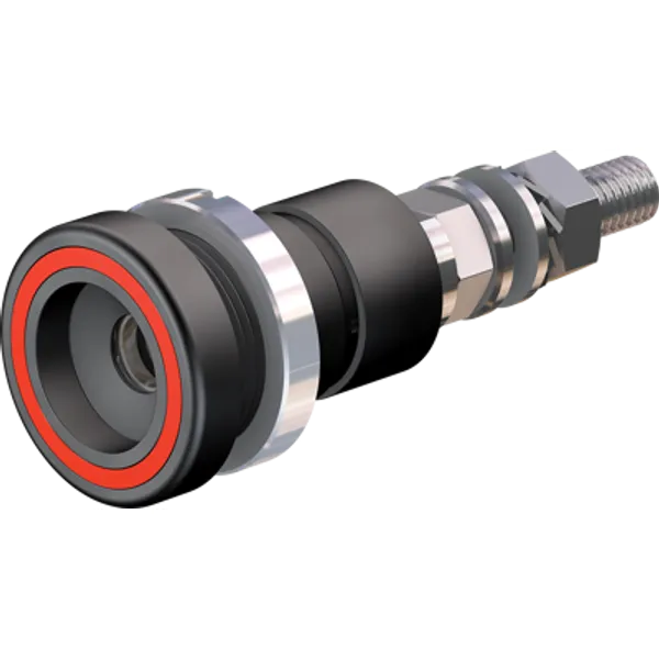 6 mm socket, threaded bolt, mounting Ø 18.5 mm, red, 14.0010-22 image 1
