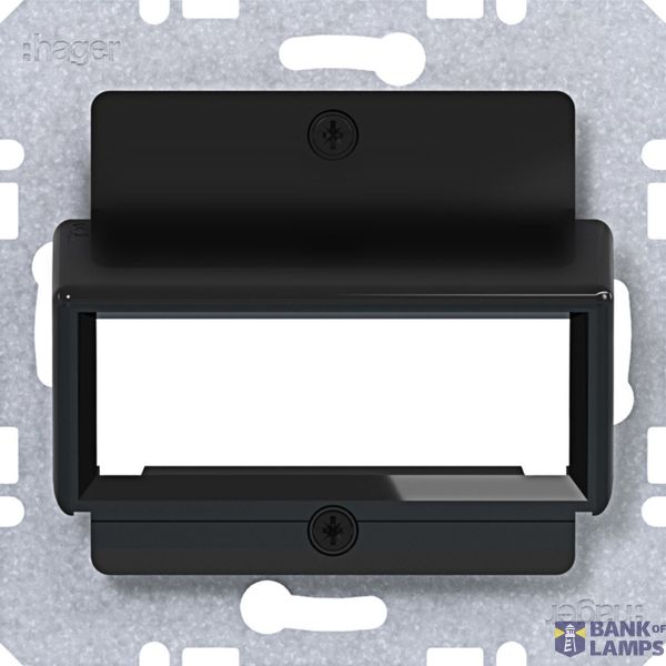 Central plate for RDM single module, A.x/C.x/S.x/B.x/Q.x/K.x black glass image 1