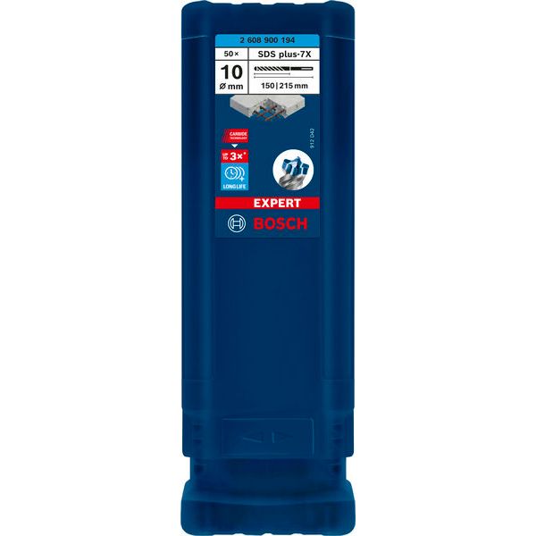 EXPERT SDS plus-7X Hammer Drill Bit 10 x 150 x 215 mm, 50-pc image 1