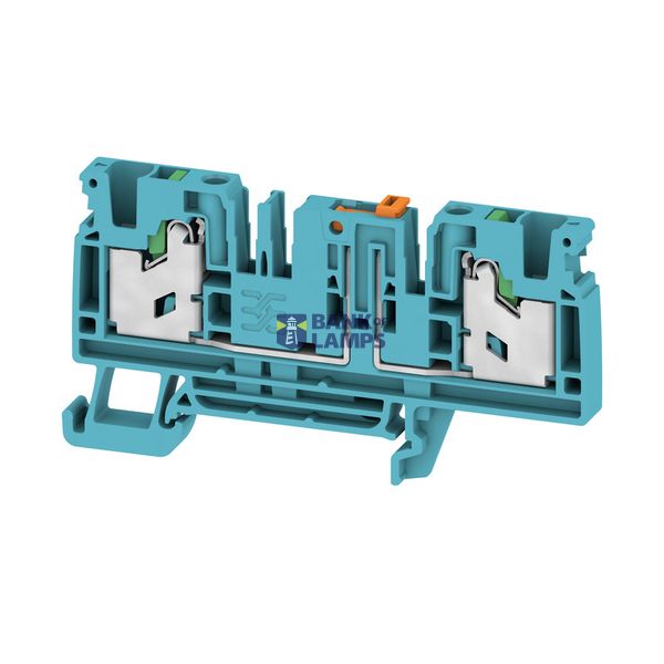 Test-disconnect terminal, SNAP IN, blue, 4 mm², 20 A, 500 V, Number of image 1