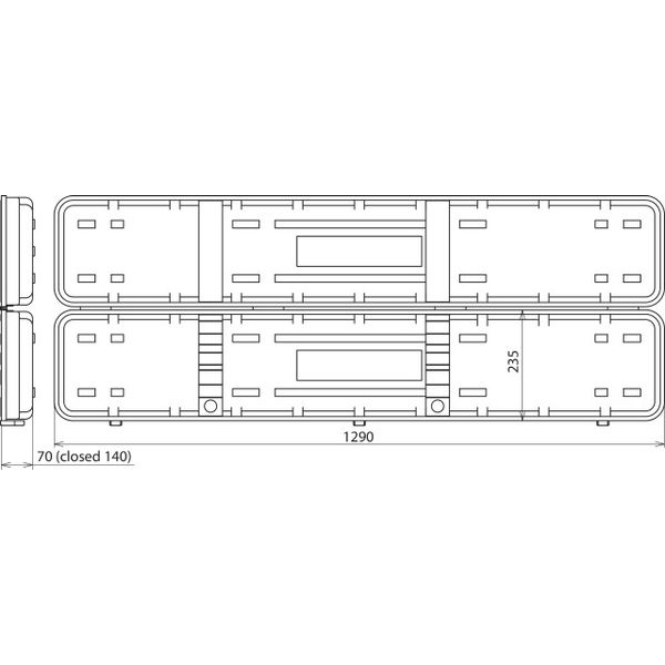 Plastic case empty for PHE voltage detector 1270x215x140mm image 2