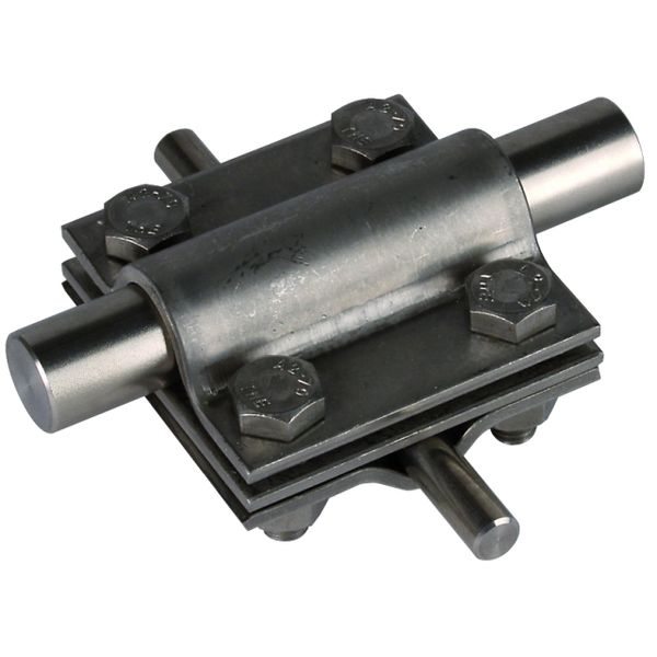 Cross unit StSt(316/Ti/L) f.Rd 8-10/16mm Rd 16/Fl 30mm, intermediate p image 1