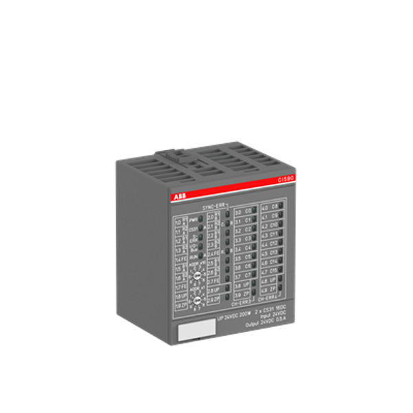 Interface module. CS31 slave. Media redundant. 16 configurable DI/DO: 24VDC 0.5A (CI590-CS31-HA) image 1