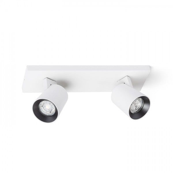 KENNY II surface mounted white/black 230V LED GU10 2x8W image 1