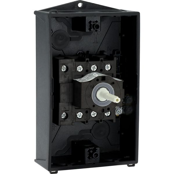 P1-25/I2/SVB-SW/N Main switch, P1, 25 A, surface mounting, 3 pole + N, STOP function, With black rotary handle and locking ring, Lockable in the 0 (Off) position image 30