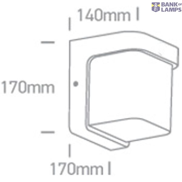 ANTHRACITE WALL 12W CCTV IP54 230V image 2