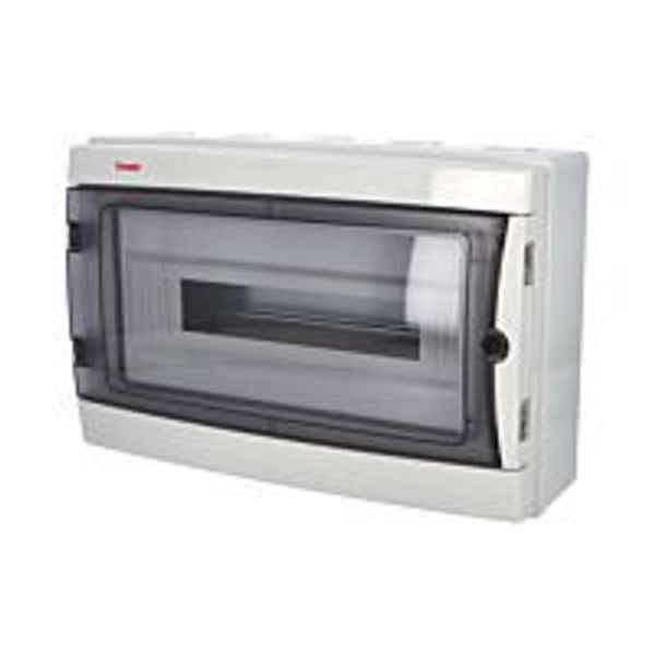 Cabinet ACQUA 3918-TTB, 18TE, 274x426x131mm, transparent plastic door, IP65 image 1