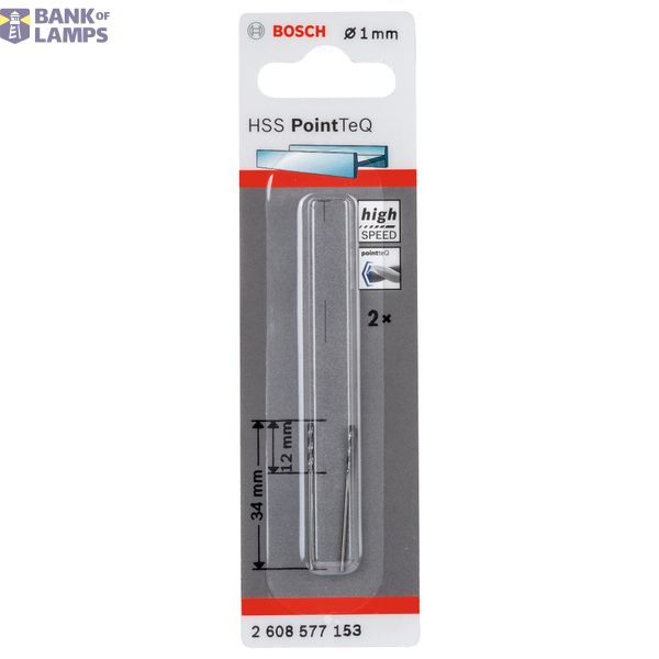 HSS Twist Drill Bit PointTeQ 1.0mm 2 pcs. image 2