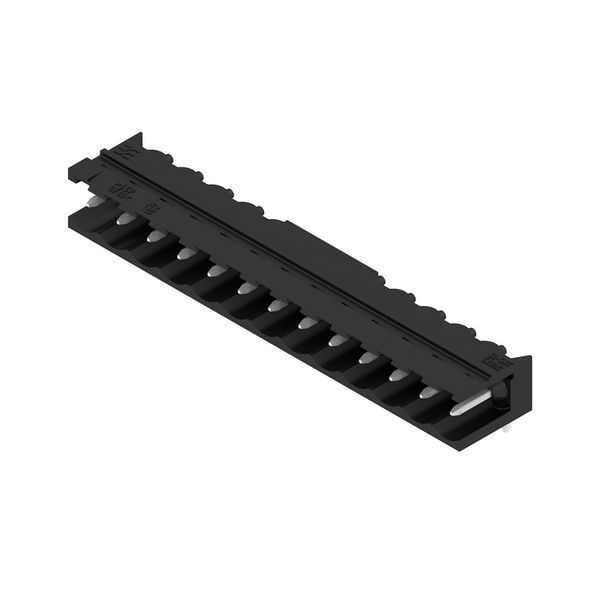 PCB plug-in connector, male header, open side, THT/THR solder connection, 5.00 mm, Number of poles: 13, 90°, Solder pin length (l): 3.2 mm, tinned, black, Box image 2