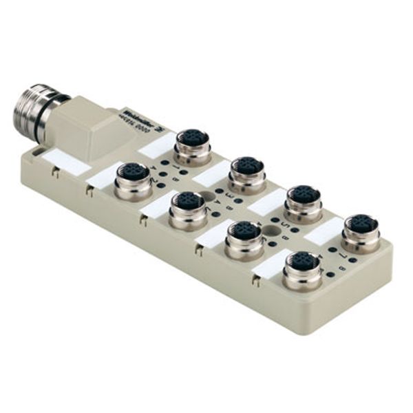 with M23 outlet, 19-pole, M12, 30 V, A-coded, LED: Yes, LED initiator: Yes, Wiring type: PNP image 1